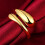 18K gold plated brass adjustable ring size 7 4
