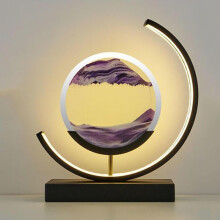 Lampe LED 3D, Sable violet, Tableau lumineux décoratif, Cadre mobile, Salon et Bureau