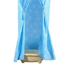Round shower curtain, zippered bath cover for children and adults, hot and cold shower curtain made of polyester