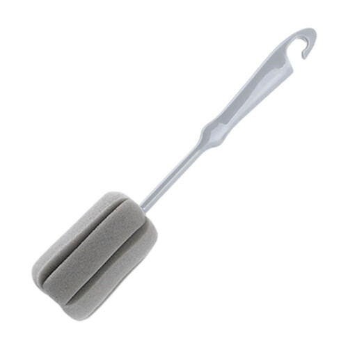Cepillo para biberones de mango largo con cabezal de esponja suave, plástico, 1
