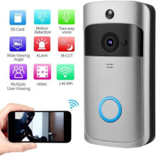 Tbest Videocitofono Wi-Fi, campanello wireless a infrarossi, videocitofono, telecamera per porta, sistema di controllo accessi