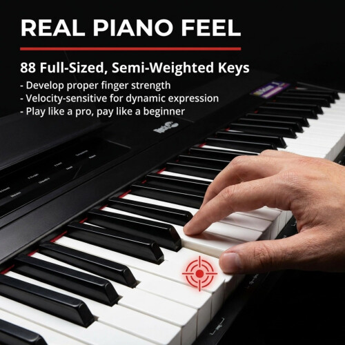 RockJam 88 Key Digital Piano with Semi-Weighted Keys 1