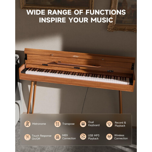 Eastar EUP-100 Digital Piano 88 Key Weighted Keyboard Full Size, Home 2