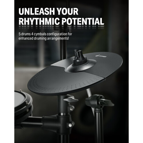 Donner DED-200 Electric Drum Set With Drum Throne/Maple Stick/Earphone/Audio Cable 2