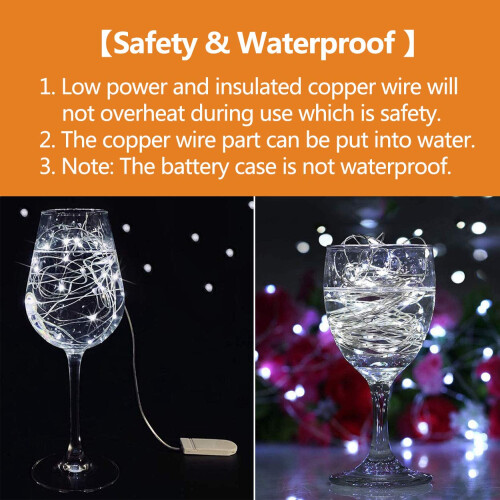 12 PCS LED Fairy String Lights Battery Operated, 20 LEDs 6.5Ft/2M Micro Copper Wire Lights 2