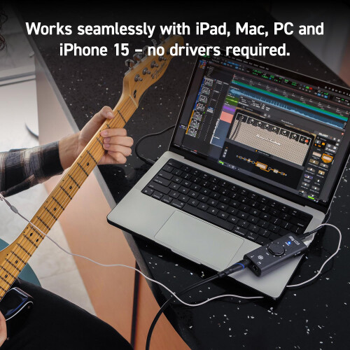 IK Multimedia iRig USB Guitar USB-C Audio Interface for Mac and PC - High Resolution Audio Transmission, AMP Output with Two FX/Thru Modes, Input Gai 2