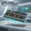 RockJam 25-Key Rechargeable USB MIDI Keyboard Controller – Mini Piano Keyboard with Velocity-Sensitive Pads, Synth Controller, Bluetooth/Wired MIDI, 2
