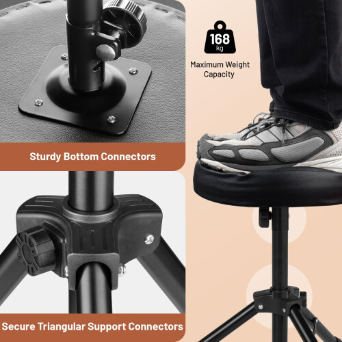 CAHAYA Drum Stool: Thick Comfortable Padded Seat Cushion Guitar Percus 1