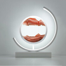 Lampe LED 3D sable rouge, photo mobile lumineuse, décoration pour bureau et salon, cadeau
