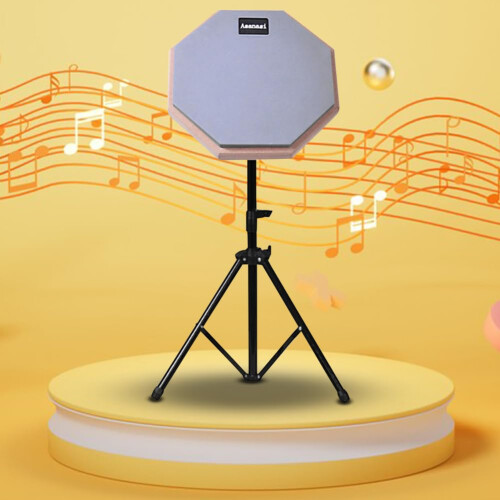 8 Inches Silent Practice Drum Pad with Adjustable Stand Snare Drum Practice Pad 2