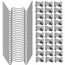 100 Pcs Greenhouse Glass Clips, Stainless Steel Greenhouse Window Glass Pane Fixing Clips, Special Gift