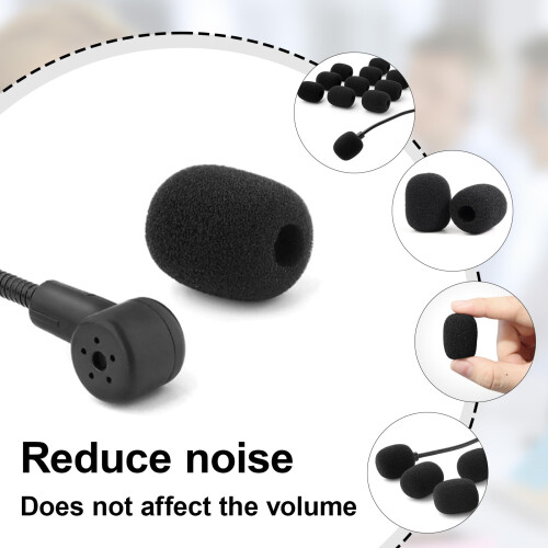 16 Packs Headset Microphone Foam Cover for Microphone Protection 2