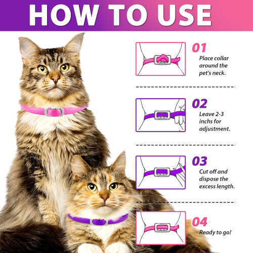 4-Pack Collar for Cats, Adjustable Waterproof Design for Cat 2