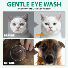 YIYOERYO Dog Eye Drops 100ml Safe If Licked, Relieve Eyes Itching & Irritation,Antibiotic Eye Drops Use for pets (dogs, cats, small animals, reptiles