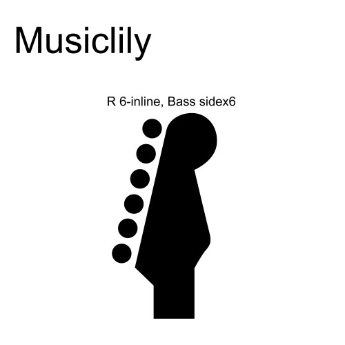 Musiclily Basic R15A 6 inline Full Sealed Tuners Tuning Pegs Keys Black 2