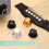 sourcing map 4Pcs Aluminium Potentiometer Knobs 1/4" Volume Tone Control Top Hat Knobs with L-Type Hexagonal Wrench for Guitar Instruments Audio Mixe 4