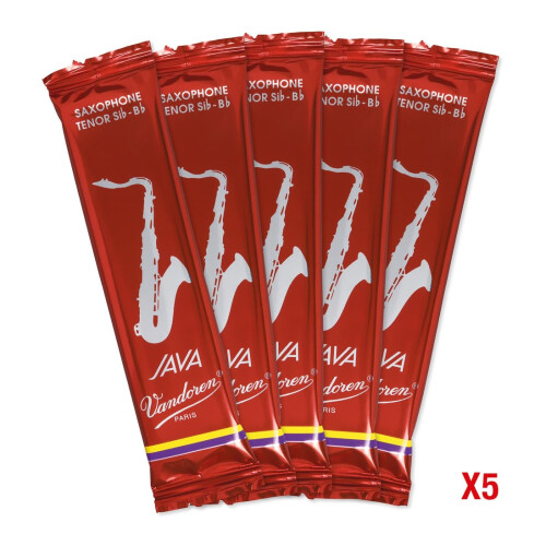 Vandoren Java RED Tenor Saxophone Reeds - Box of 5 - Strength 2 2