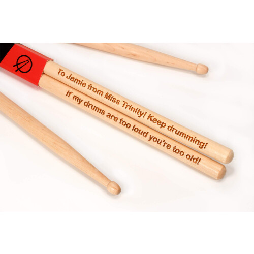 Personalised Drum Sticks - 5A Size ~ custom made drumsticks gift 1