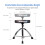SONICAKE Drum Stool Adjustable Drum Throne Foldable with Anti-Slip Padded Drum Seat Black 2