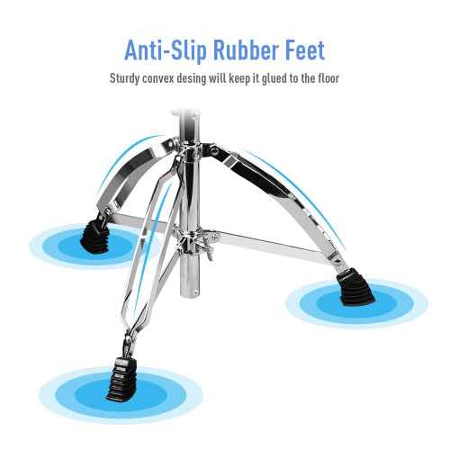 SONICAKE Drum Stool Adjustable Drum Throne Foldable with Anti-Slip Padded Drum Seat Black 2