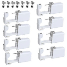 8 Pack Disposable Ear Piercing Gun Kit with Ear Studs Aseptic No Pain Self Use Safety Tool
