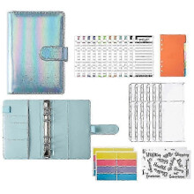 A6 PU Leather Budget Planner Binder Organizer for Financial Planning Money Saving Folder