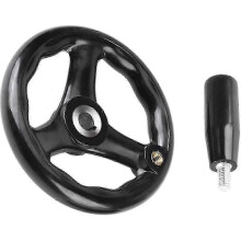 3 Spokes Hand Wheel 12 x 100 mm with Rotating Handle for Milling Machine Lathe Grinder Crank Hand Wheel