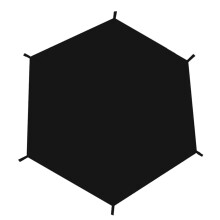 Ronde trampoline schaduwdoek UV-bestendig nylon zwart