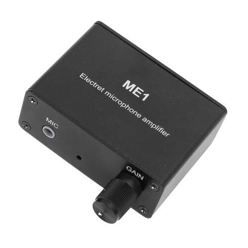 Electret Microphone Amplifier Board Microphone AMP Amplifier DC5-12V, 3.5mm Input Mic Preamplifier, Gain 0‑20db Adjustable 1