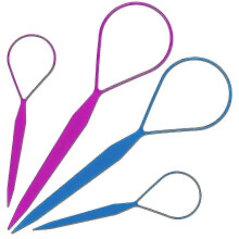 4 Pcs 2 Pairs Hair Tail Tools, 2 Colors Hair Braid Accessories Ponytail Maker French Braid Loop for Hair Styling