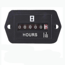DC 12V-36V Fully Sealed Mechanical Hour Meter, High Accuracy Rectangle Time Counter for Engineering Machinery