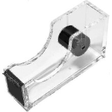 Clear Black Acrylic 1 inch Core Nonslip Heavy Duty Desk Tape Dispenser