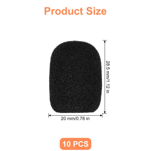 LICQIC Headset Microphone Foam Cover, Mini Windscreens Sponge, 20 Pcs 1