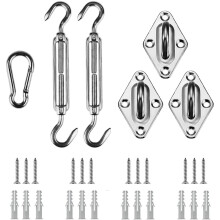 Kit de fixation pour voile d'ombrage triangulaire – Acier inoxydable 304,