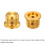 sourcing map 2 Pcs Aluminium Potentiometer Knobs, 3/16" (4mm) Universal Volume Tone Control Knobs for Guitar, Bass, 3/4" Gold 4