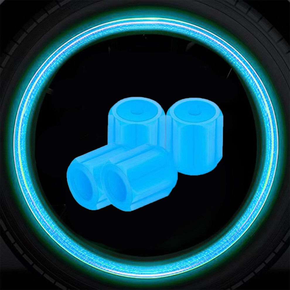 Glow-In-The- Tire Valve Caps 4-Pack Abs Dark 9058772271853