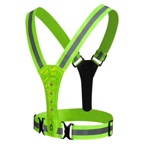 LED Reflective Safety Vest Adjustable High-Visibility 1