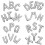 Eease Wedding Decor Letter Balloons AZ Aluminium Set 4