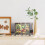 Vintage decorative screen room divider with shelves 3