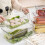 Food Storage Box Transparent Dustproof with Lid 1 Pack 2