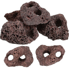 6Pcs Aquarium Volcanic Rocks Fish Tank Ornaments Aquatic Plant Fixer Decorations