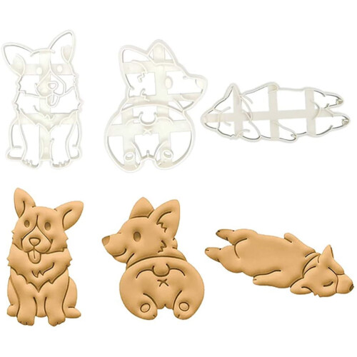 Hundformade plastkakformar 3-pack 1