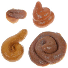 4Pcs Fake Dog Poop Prank Props for Halloween April Fools' Day Party Gags