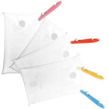 4pcs Women Small Coin Purses Plastic Change Lipstick Pouches Key Wallets