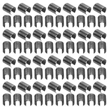 100PCS Metal Leather Rope Clips Cylindrical Opening Crimps for Tassel Fastener