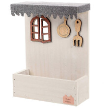 Wooden Wall Mount Flower Pot Window Wall Art Decorative Planter for Home Decor