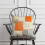 Ensemble de 2 housses de coussin en velours orange et gris, 50 x 50 cm 5