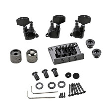 Guitar Saddle Bridge for 3 Strings Guitar Control Knob Wrench Screws Tuning Pegs