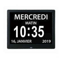 All-In-One 7" Digital Calendar Clock with Date and Time, Alzheimer\'s Clock for Parents - Black - 20414324mm
