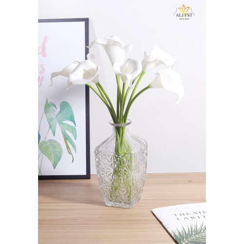 Fleurs de calla artificielles, 10 pièces, bleu turquoise 2